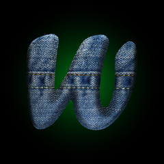 vector jeans letter w
