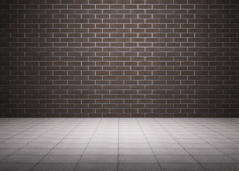 Room with brick wall