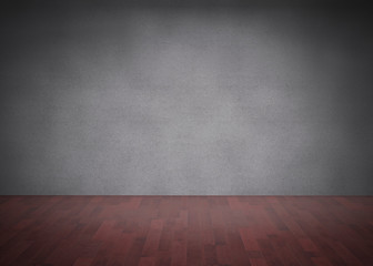 Dark room with floorboards