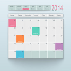 Calendar design. September