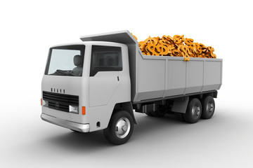 Truck with Dollar money