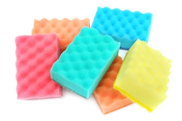 foam sponge isolated on white background