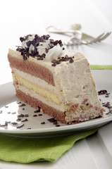 piece of cake with chocolate sprinkles