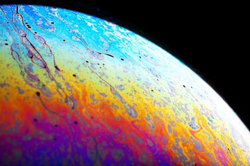 Abstract planet colorful background close up
