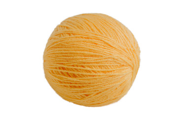 Thread knitting on a white background