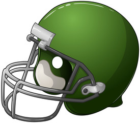 Green Football Helmet