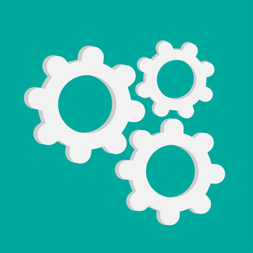 Abstract gear and cog wheels. Template. Flat design.
