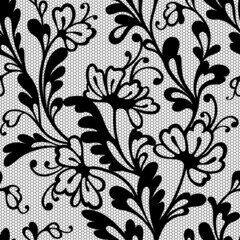Seamless flower lace pattern