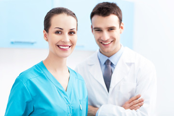 Friendly Male and Female Doctors