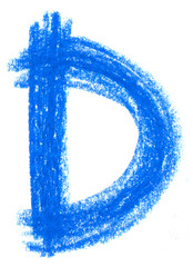 Alphabet pastel on white