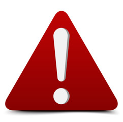 Exclamation danger sign