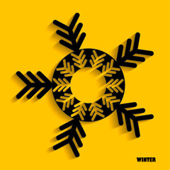 Decorative abstract snowflake