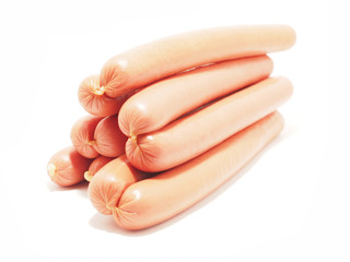 Sausage on a white background