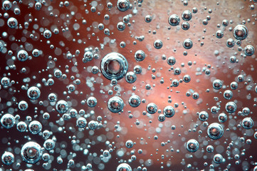Air bubbles in a liquid. Abstract background. Macro