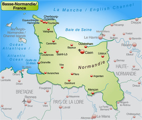 Umgebungskarte von Basse-Normandie