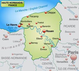 Umgebungskarte von Haute-Normandie
