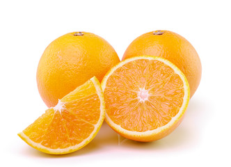 Orange fruit isolated on white background