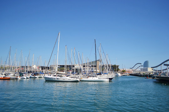 Yacht port in Barcelona