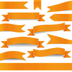 set of orange ribbons