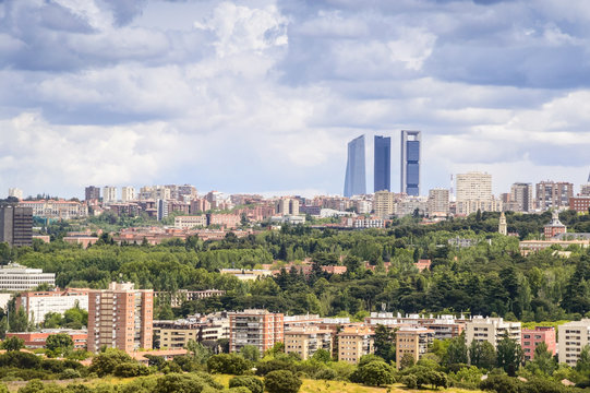 Panorama of Madrid, Capital City of Spain, Europe