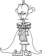 king cartoon for coloring book
