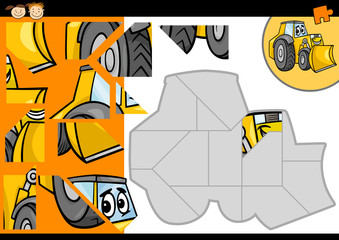 cartoon bulldozer jigsaw puzzle game
