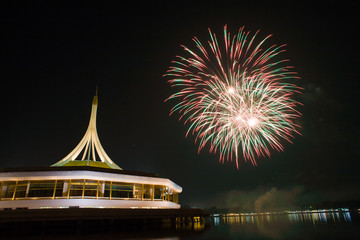 Celebrate two  firework at Suanluang RAMA IX