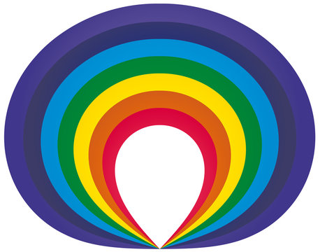 Farbwirbel in den Farben der Chakren - Logo f&uuml;r Esoterik, Meditation, Yoga