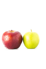 Apple on white