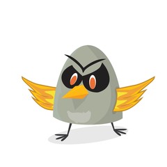 vector bad bird. funny bird character