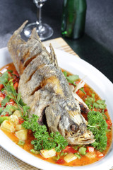 Deep fried Snapper