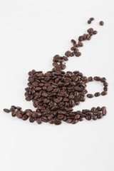 coffee on the white background