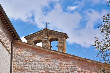 The old Church of red bricks of Italy