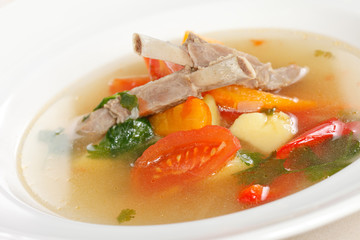 vegetable soup with ribs