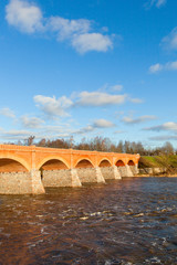 Bridge on Venta river, Kuldiga, Latvia.