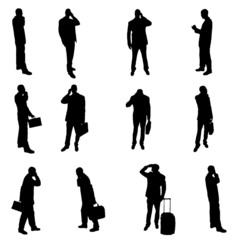 Silhouettes of businesspeople
