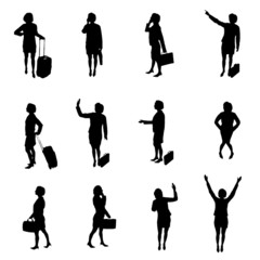 Silhouettes of woman