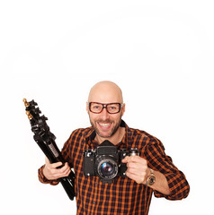 Freudiger Fotograf