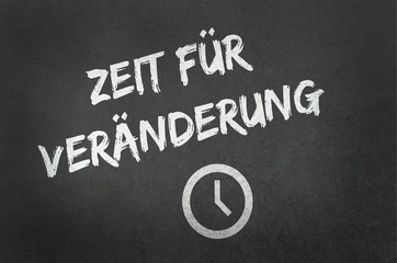 Obraz premium Zeit für Veränderung
