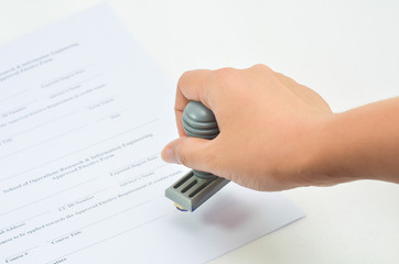 hand stamping