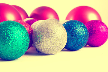 Christmas balls fir cones