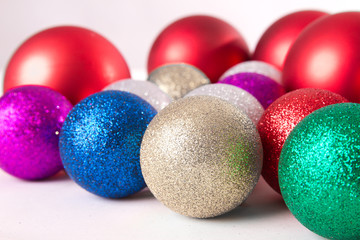 Christmas balls fir cones