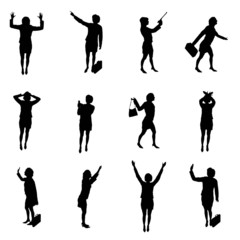 Silhouettes of woman