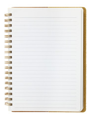An open blank notebook with spiral - obrazy, fototapety, plakaty