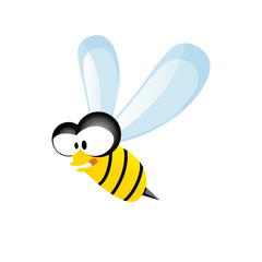 vector bee icon. cartoon cute bright baby bee.