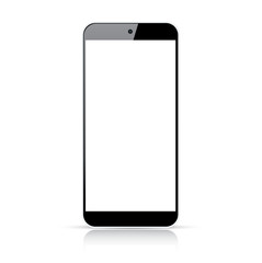 Modern responsive smartphone vector - isolated on white