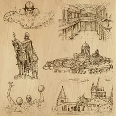 Traveling series: HUNGARY (set no.3) - vector collection