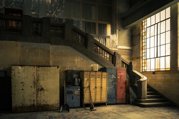 Abandoned industrial interior