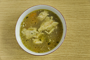 Beautifully soup bulgarian tasteful of chicken