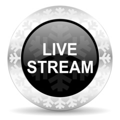 Fototapeta premium live stream christmas icon